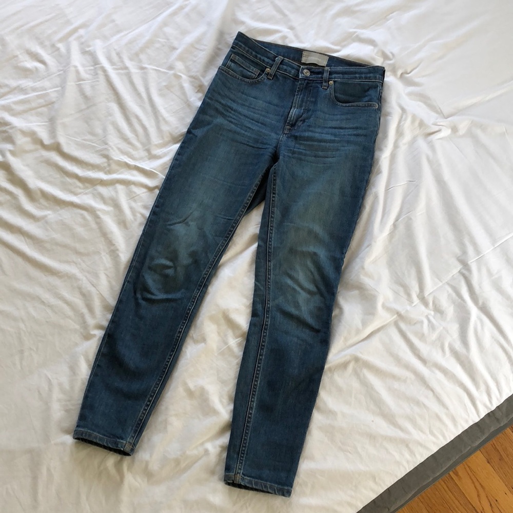 Everlane High-rise Skinny Jean in Mid blue — 27